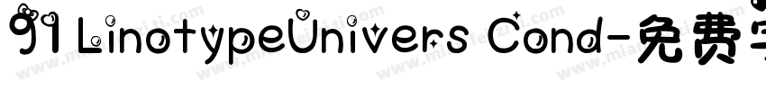 91 LinotypeUnivers Cond字体转换